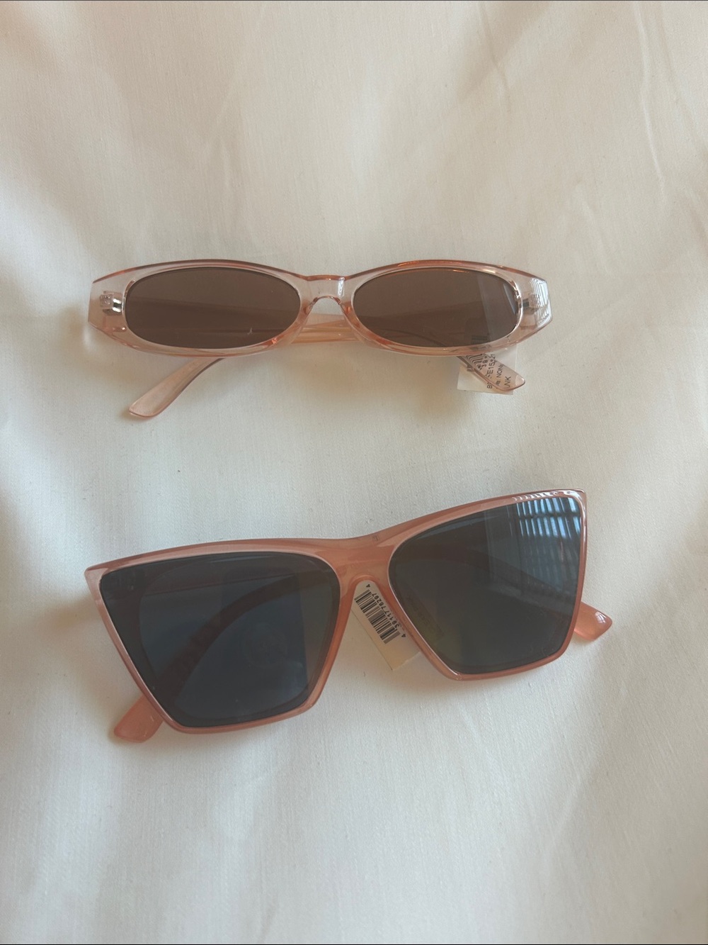Nordstrom Pink Cat-Eye and Slim Oval Sunglasses Set